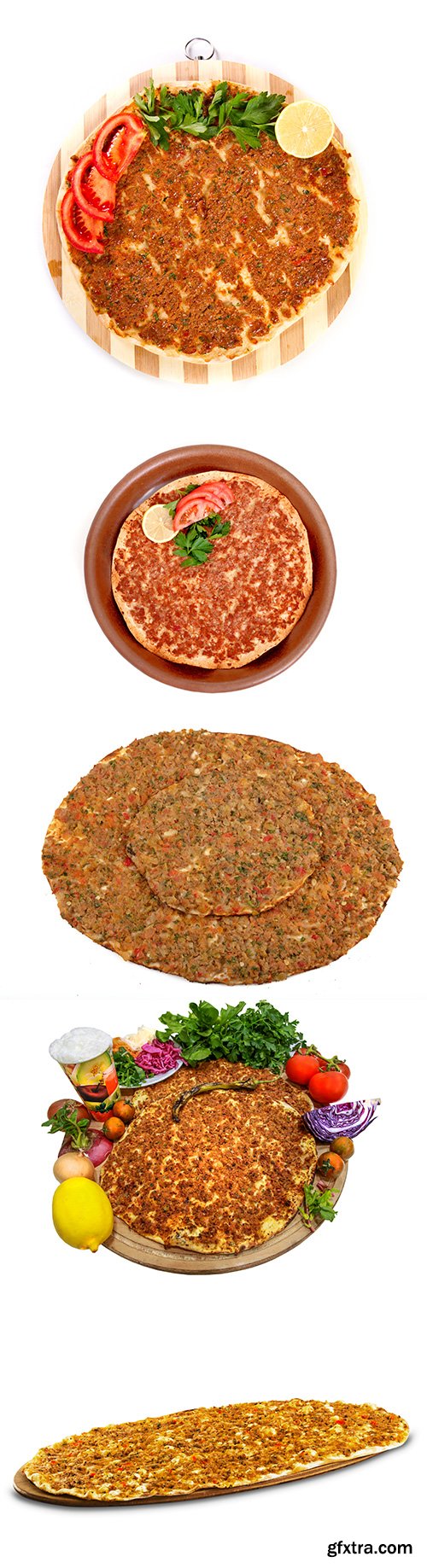 Turkish Pizza Lahmacun Isolated - 15xJPGs