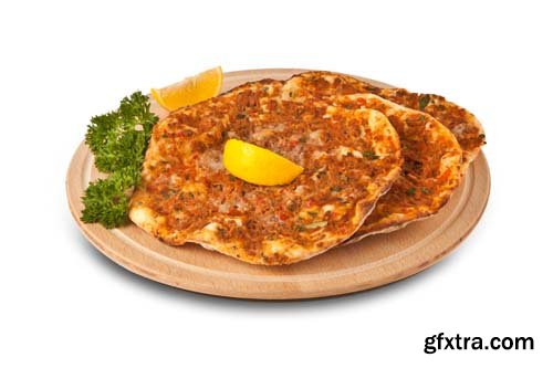 Turkish Pizza Lahmacun Isolated - 15xJPGs