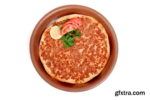 Turkish Pizza Lahmacun Isolated - 15xJPGs