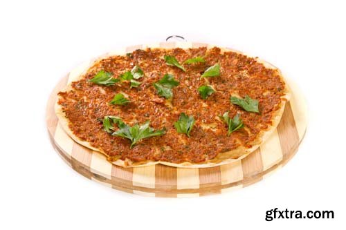 Turkish Pizza Lahmacun Isolated - 15xJPGs