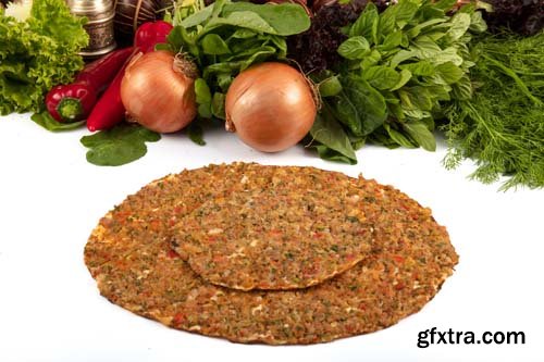 Turkish Pizza Lahmacun Isolated - 15xJPGs