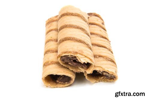 Wafer Rolls With Chocolate-1 Isolated - 11xJPGs