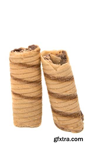 Wafer Rolls With Chocolate-1 Isolated - 11xJPGs