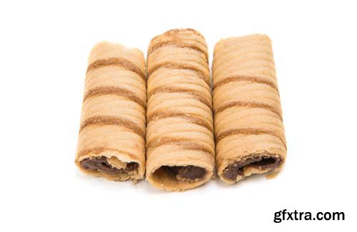 Wafer Rolls With Chocolate-1 Isolated - 11xJPGs