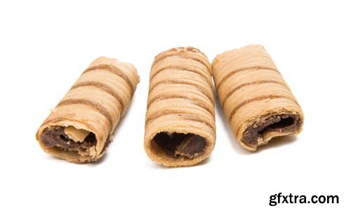 Wafer Rolls With Chocolate-1 Isolated - 11xJPGs