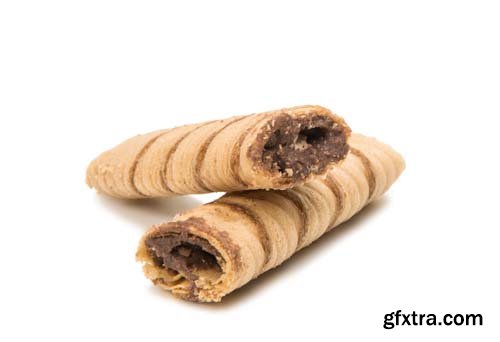 Wafer Rolls With Chocolate-1 Isolated - 11xJPGs