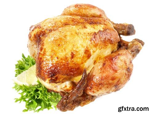 Whole Grilled Chicken Isolated - 10xJPGs