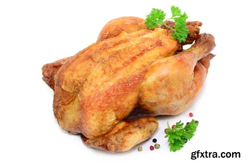 Whole Grilled Chicken Isolated - 10xJPGs