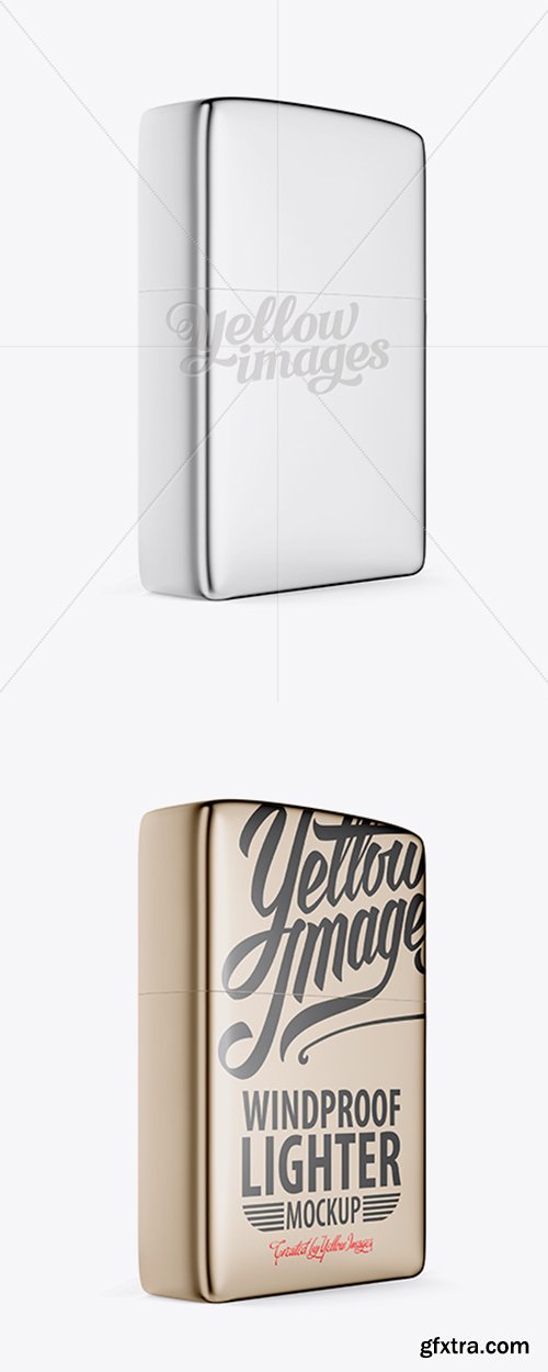 Metallic Lighter Mockup - Halfside View 14786