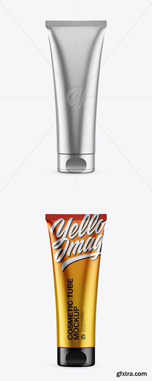 Metallic Cosmetic Tube Mockup 43385