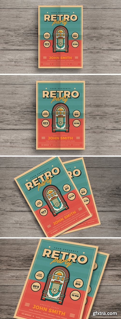 Retro Jukebox Party Flyer