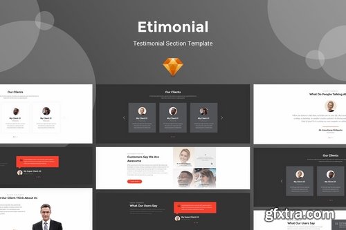 Etimonial - Team Section Kit For Photoshop Figma Sketch