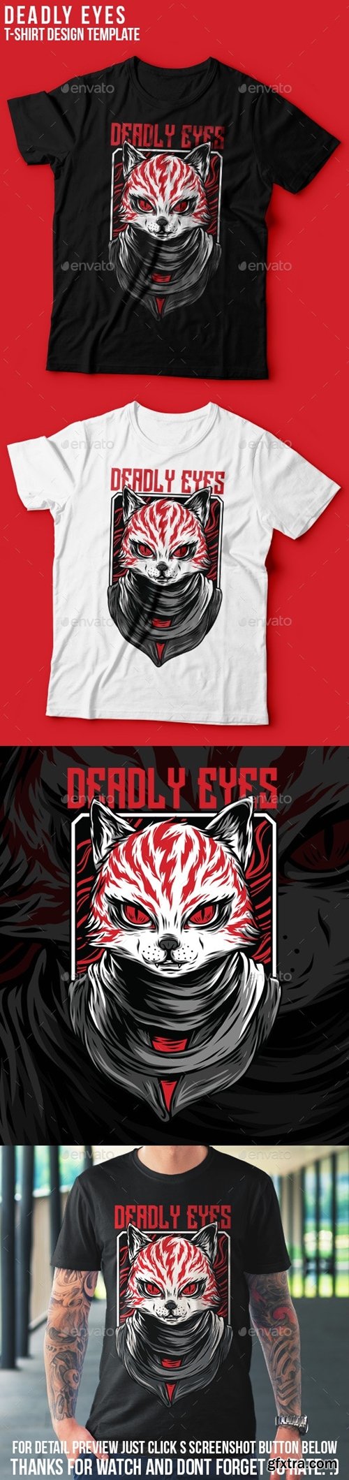 GraphicRiver - Deadly Eyes T-Shirt Design 23843031