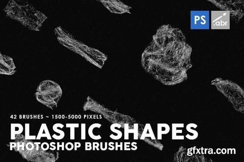 42 Plastic Shapes Photoshop Stamp Brushes