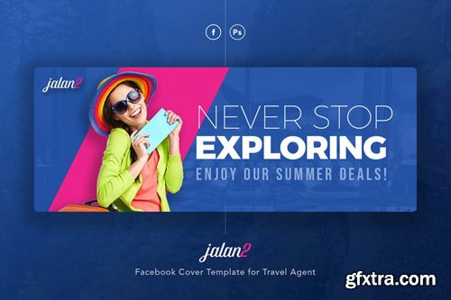 Jalan2 - Travel Agent Facebook Cover PSD Template