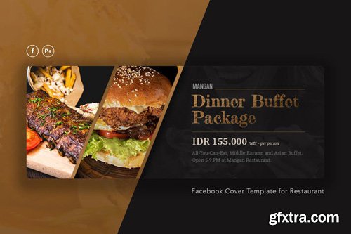 Mangan - Restaurant Facebook Cover PSD Template