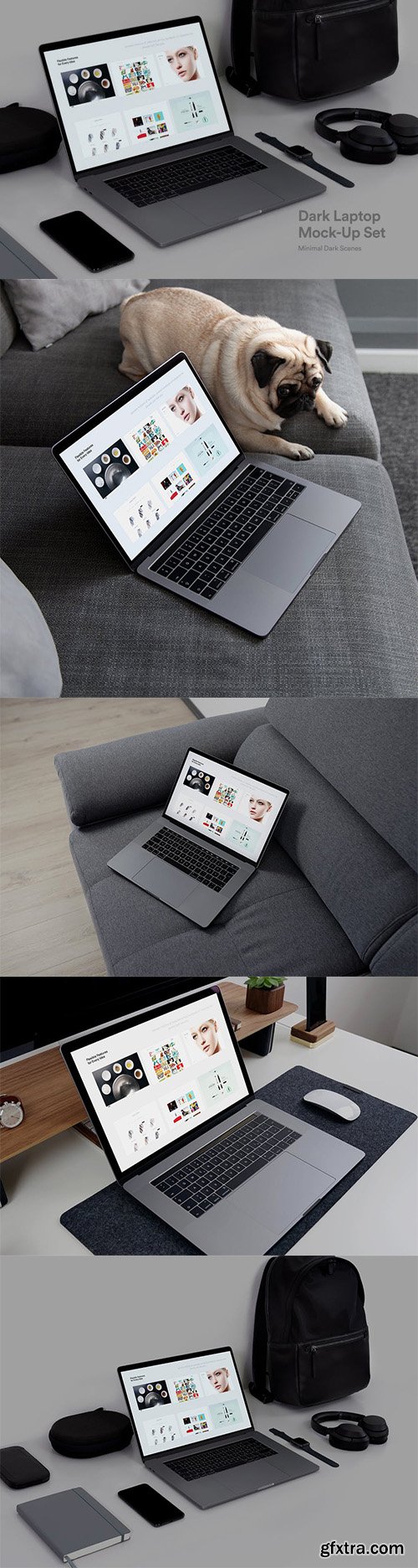 Psd Macbook Touch-Bar Mock-Up Dark - SB2Q89D