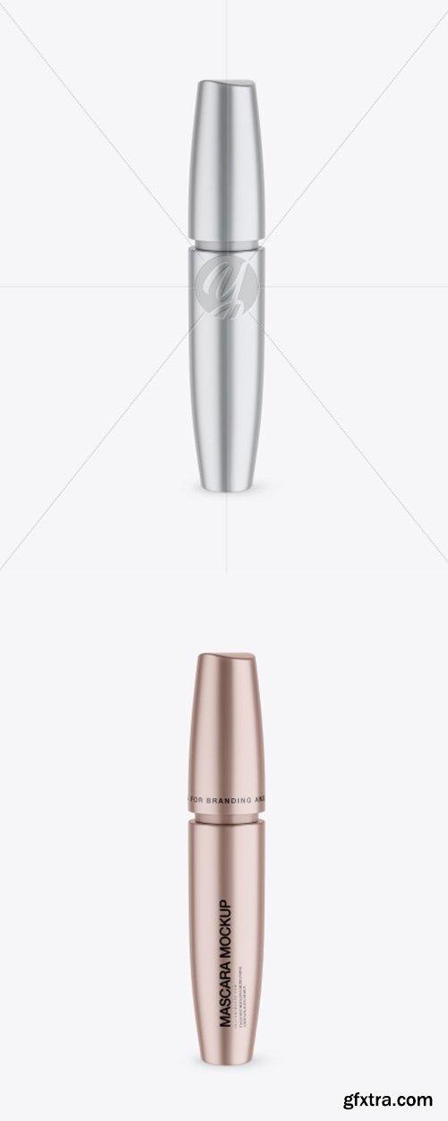 Metallic Mascara Tube Mockup 43430