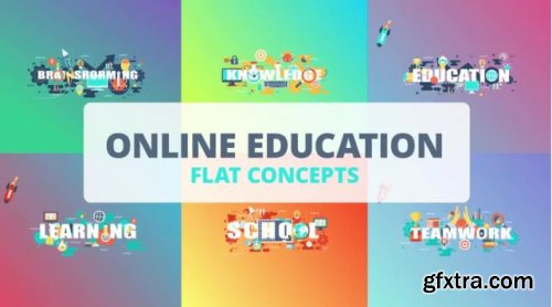 Online Education - Word Flat Concept 221179