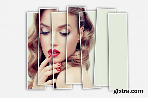 4 in 1 Vertical Panels Portrait Bundle Photoshop Action