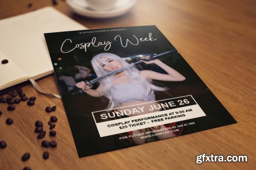 Cosplay flyer template