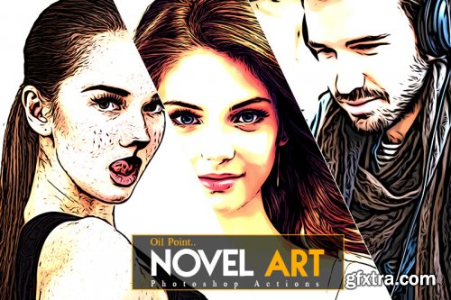 Novel Art Photoshop Action