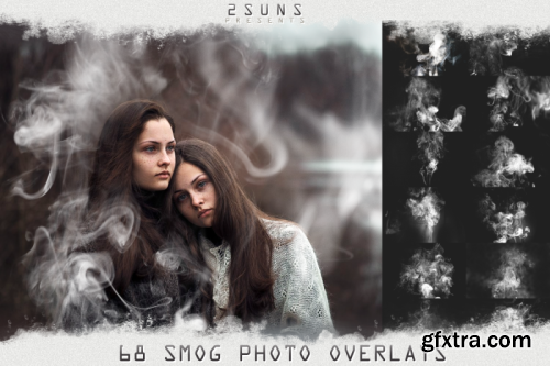 Smog, fog, smoke overlays textures actions presets effect