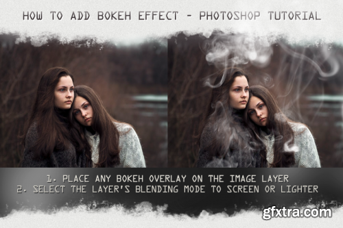 Smog, fog, smoke overlays textures actions presets effect