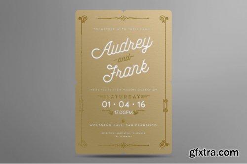 Letterpress Wedding Invitation