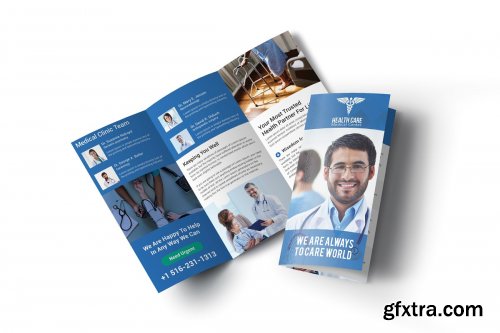 CreativeMarket - Modern Medical Trifold Brochure 3329846