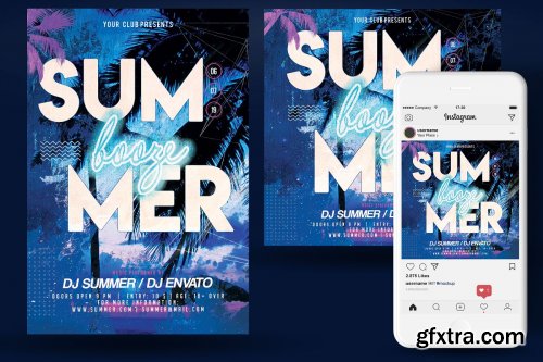 CreativeMarket - Summer Drinks Flyer 3778763