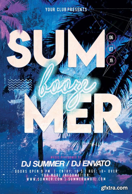 CreativeMarket - Summer Drinks Flyer 3778763