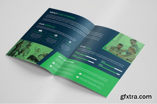 Corporate Bi Fold Brochure template