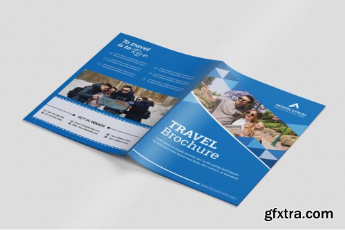 Travel Bi Fold Brochure template