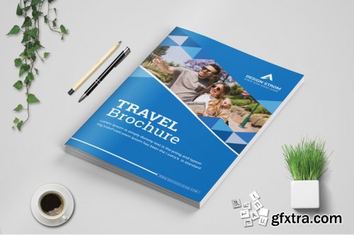 Travel Bi Fold Brochure template