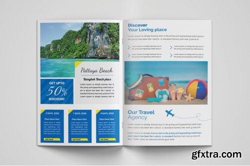 Travel Bi Fold Brochure template