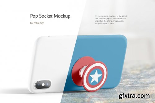 CreativeMarket - Pop Socket Mockup 3764466