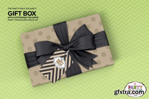 CreativeMarket - Gift Box Packaging Mockup 3733927