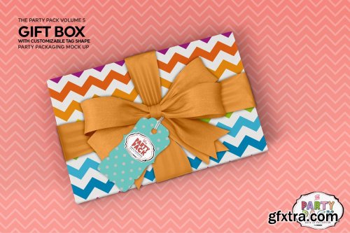 CreativeMarket - Gift Box Packaging Mockup 3733927