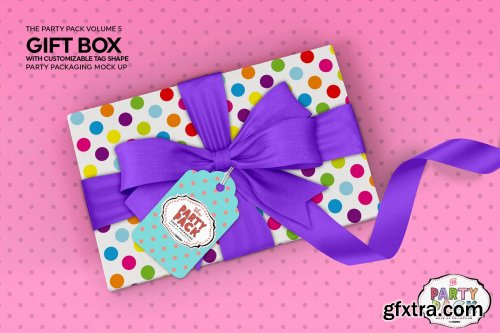 CreativeMarket - Gift Box Packaging Mockup 3733927