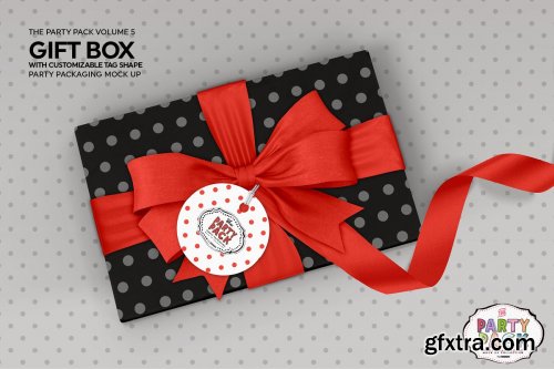 CreativeMarket - Gift Box Packaging Mockup 3733927