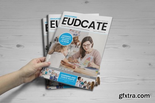 CreativeMarket - Education Magazine Brochure v1 3795064