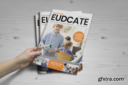 CreativeMarket - Education Magazine Brochure v1 3795064
