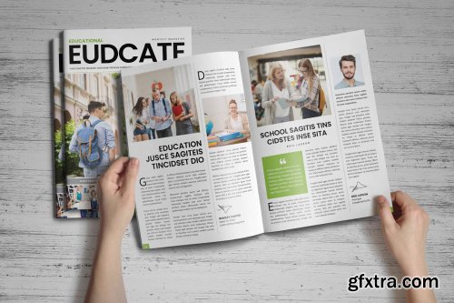 CreativeMarket - Education Magazine Brochure v1 3795064