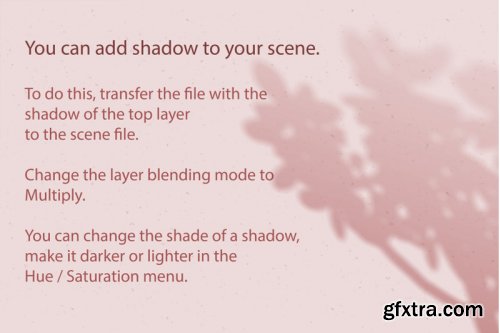 Set of 8 Shadows mockup. Summer background of shadows branch 