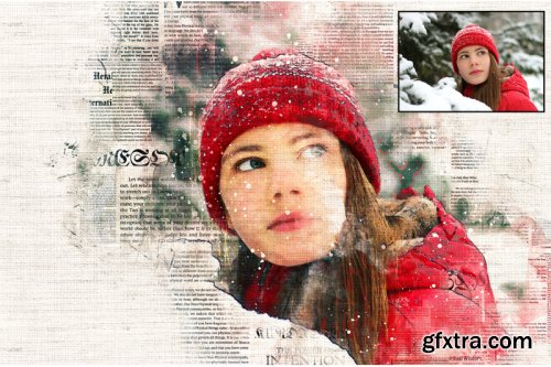 Mixed Newspaper Art Photoshop Action