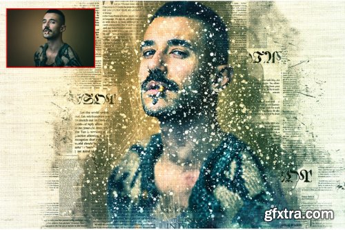 Mixed Newspaper Art Photoshop Action