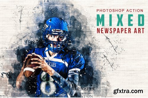 Mixed Newspaper Art Photoshop Action