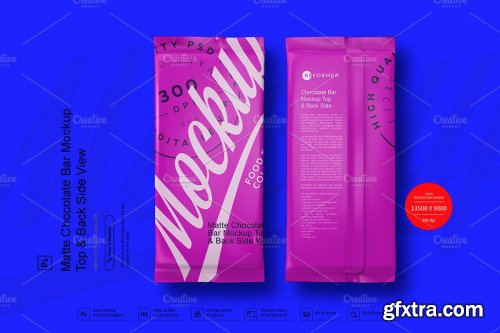 CreativeMarket - Matte Chocolate Bar Mockup 3799270