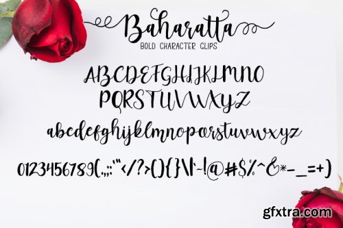 Baharatta Script Handwritting Font Duo